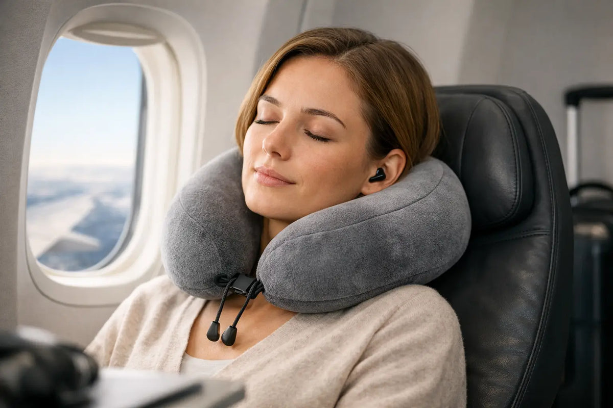 Coussin de voyage cervical ergonomique en mousse mémoire