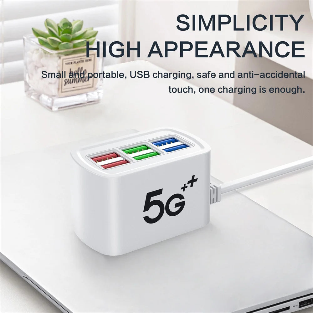 6-Port USB Charging Station with Surge Protection