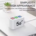 Station de Charge USB 6 Ports avec Parasurtenseur – Maison Connectée | Focusstore