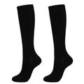 Paire de chaussettes de compression noires 15-20 mmHg, hauteur genou
